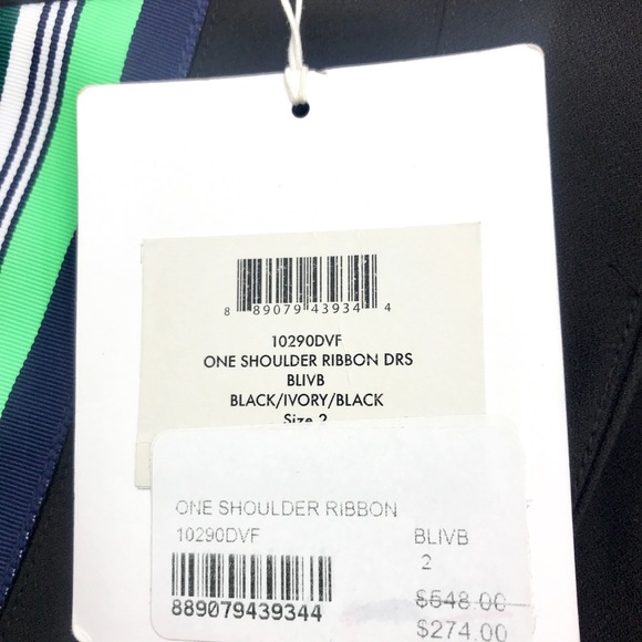 NWT Diane Von Furstenberg One Shoulder Short Dress - Picture 6 of 11